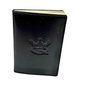 Save The Queen Mens Pocket Phone Book 100% Leather Made In Italy 2.5”x 3.5”